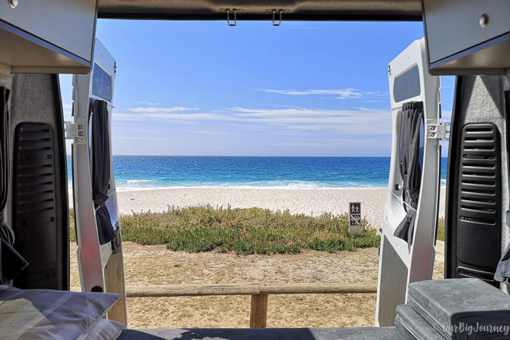 Australia Road trip campervan at Shelly Beach