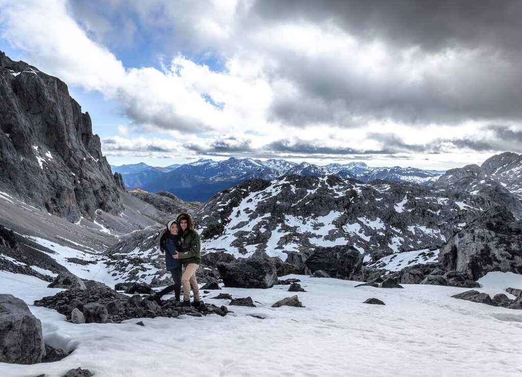 Travel Couple Hiking in Asturias Spain