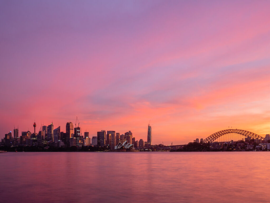 Sydney sunset from Cremorne Point