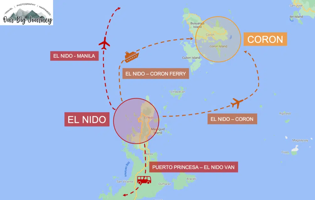 how to go to coron map