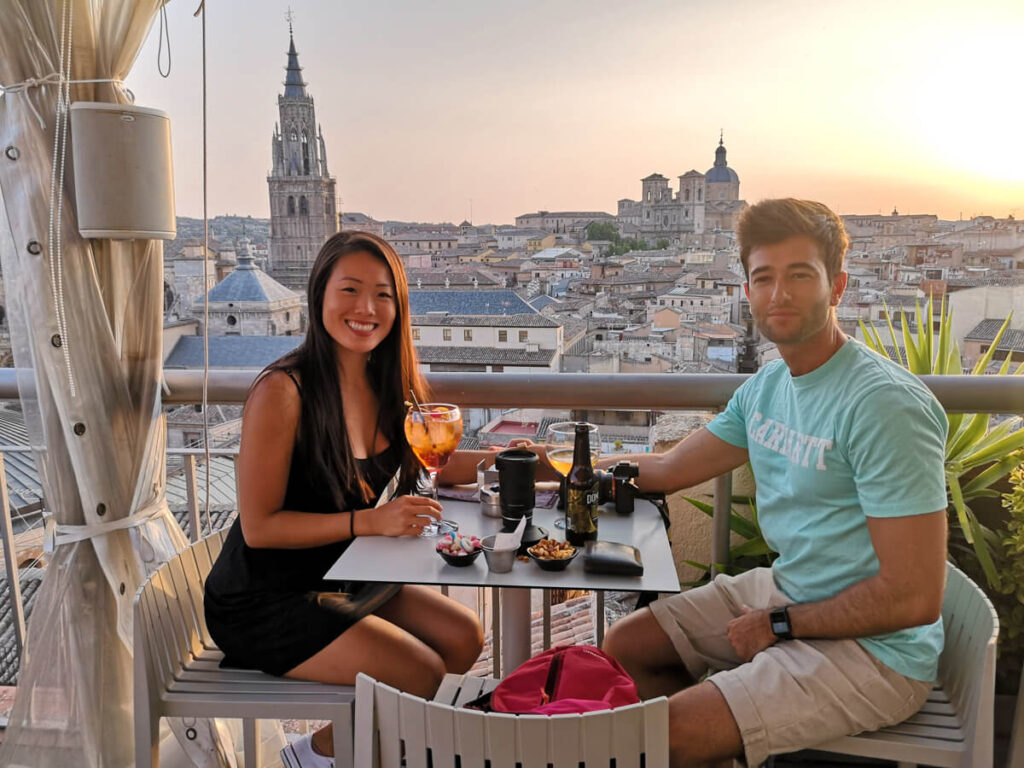 Rooftop bar in Toledo Spain