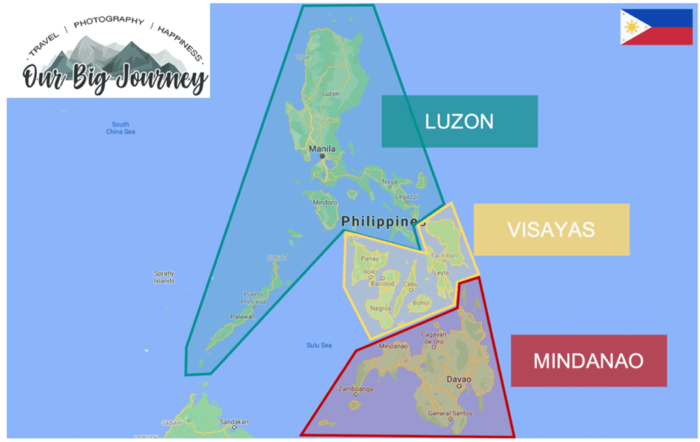 Map of the Philippines and its areas