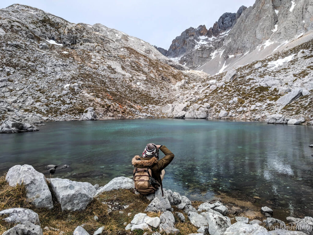 Picos de Europa lake Camera Backpack