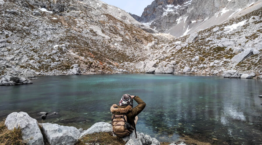 Picos de Europa lake Camera Backpack