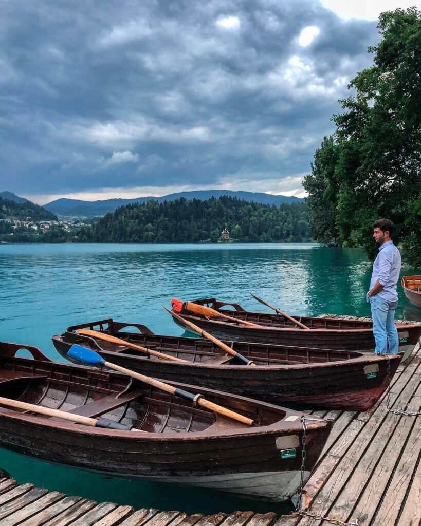 Lake Bled Slovenia boats