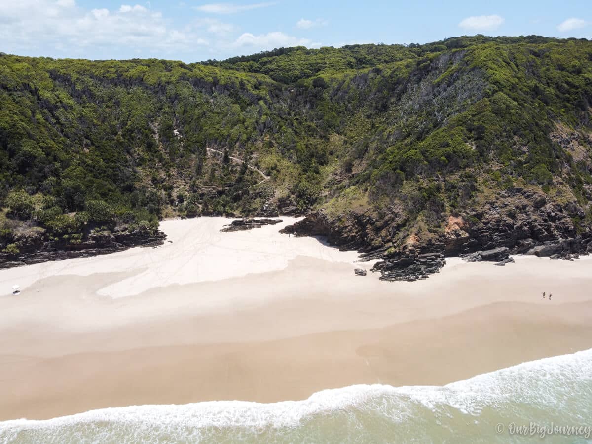 Whites Beach drone photo