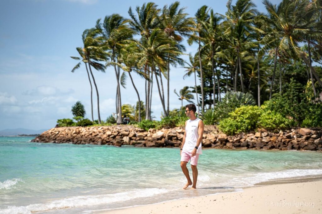 Man on Hayman Island Coconut Beach