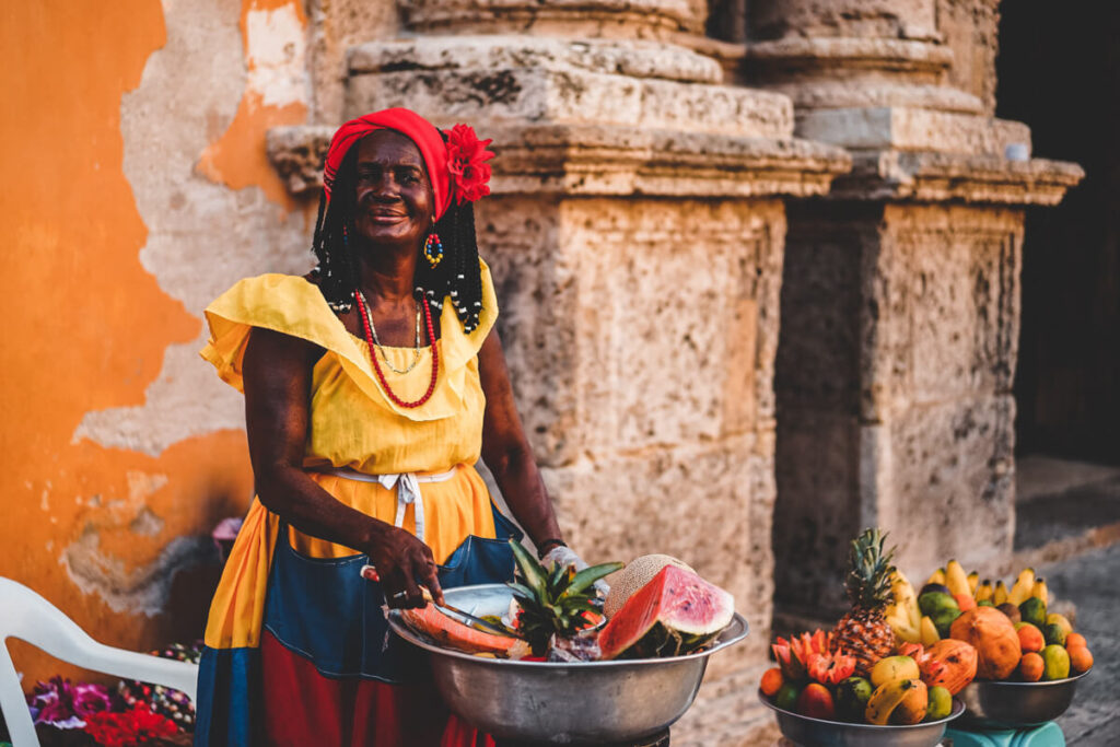 Fruit seller woman in Cartagena