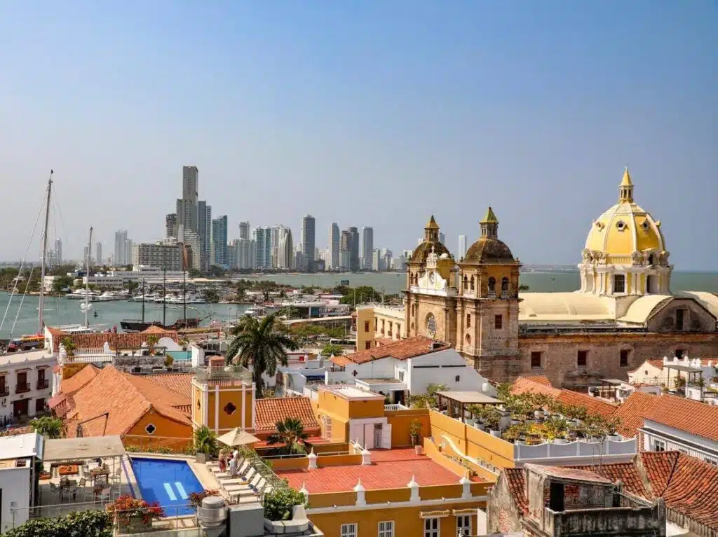 views of Cartagena de indias muralla and Bocagrande