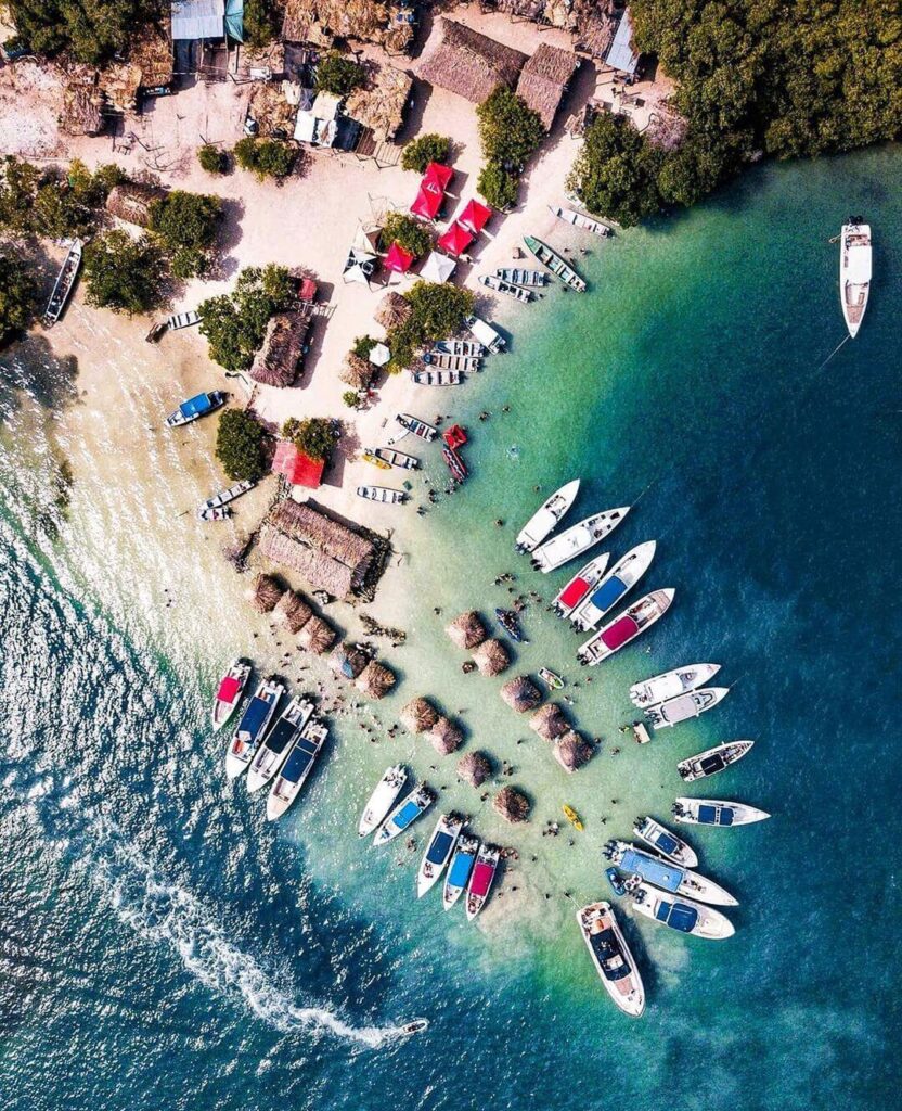 Cholon island paradise cartagena de indias drone views