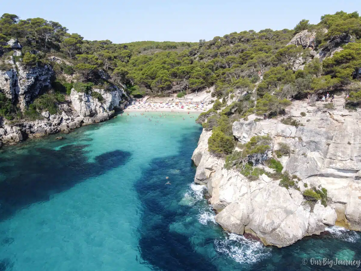 best beaches in Menorca, cala macarella