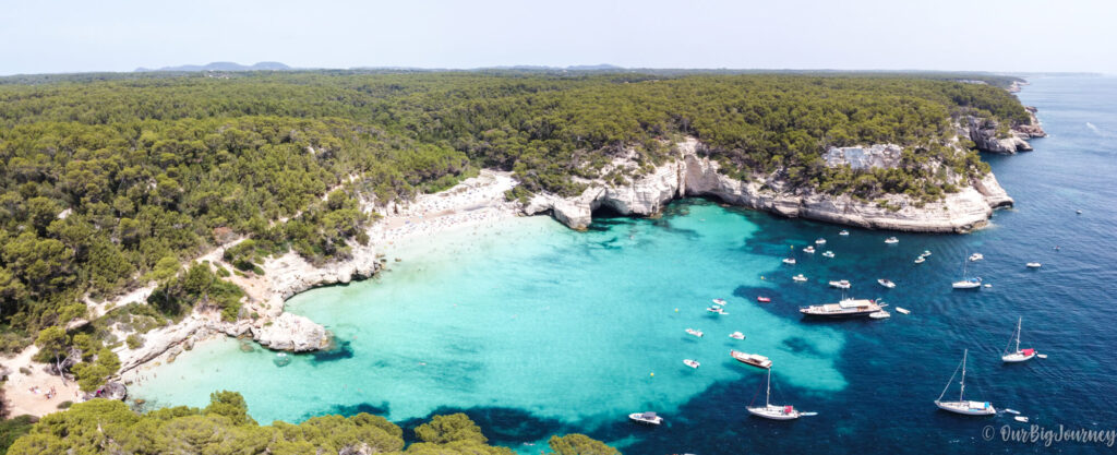 best beaches in Menorca, cala mitjana