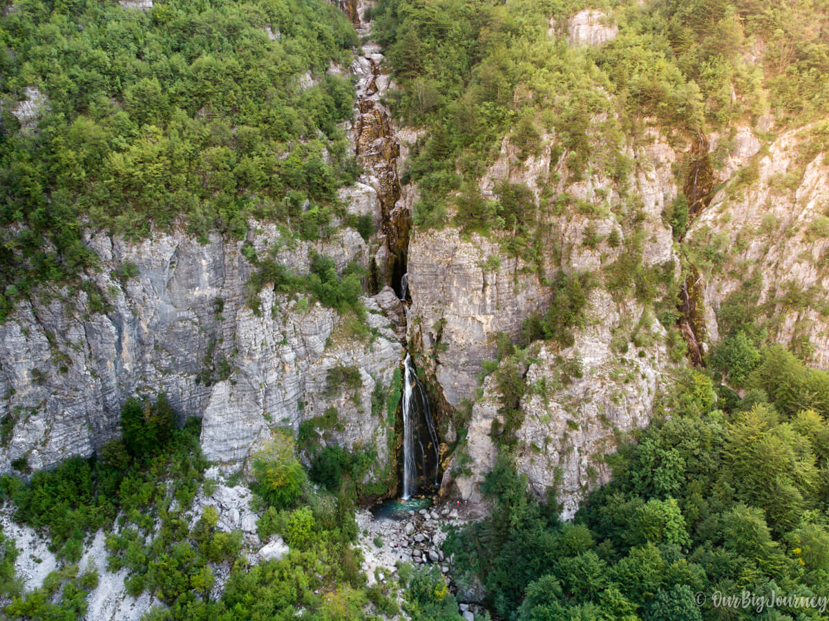 Theth Waterfall in Albania