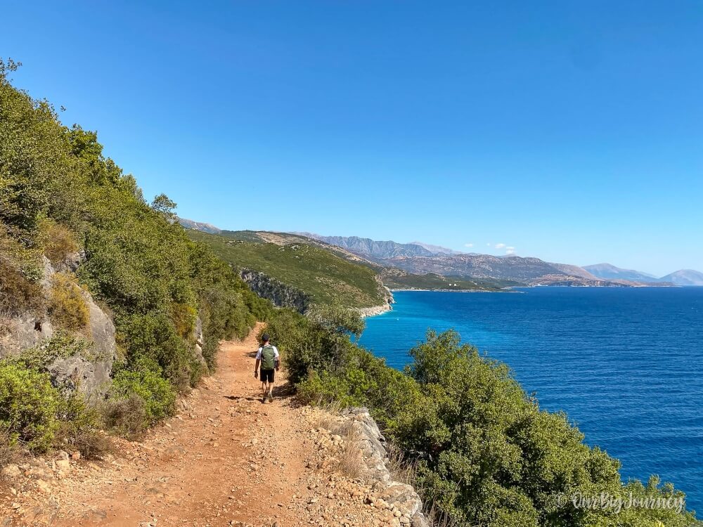 Hiking trail to Gjipe Beach