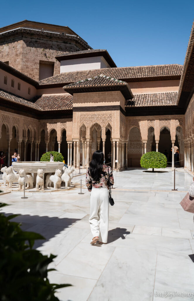 Patio de los leones Alhambra in Spain