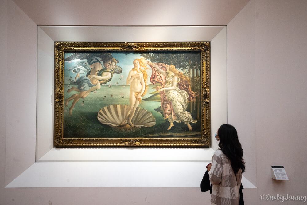 Birth of Venus by Botticelli in the Uffizi