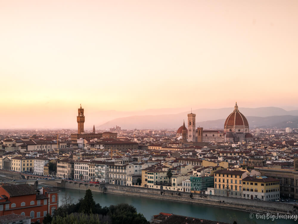 Florence skyline at sunset