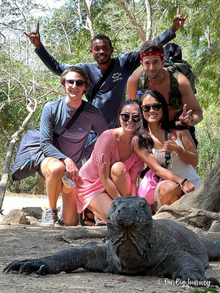 Group photo with Komodo Dragon