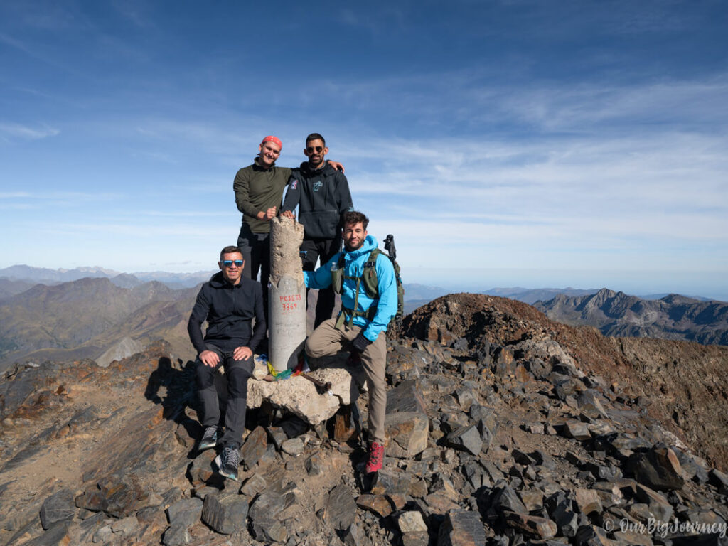 The four of us at Posets Peak