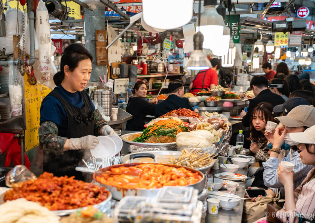 Korean street food at Gwangjang Market