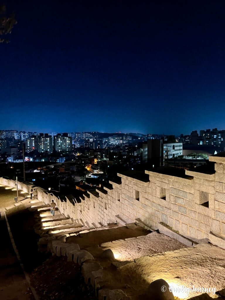 Seoul City Wall Trail at Night