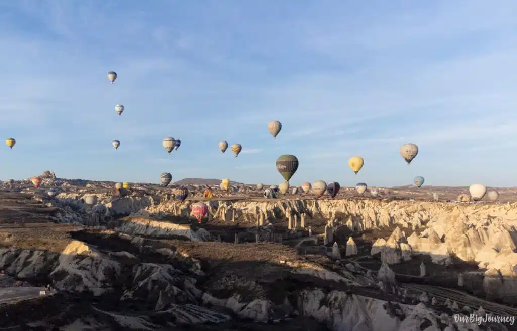 Cappadocia Love Valley with balloons