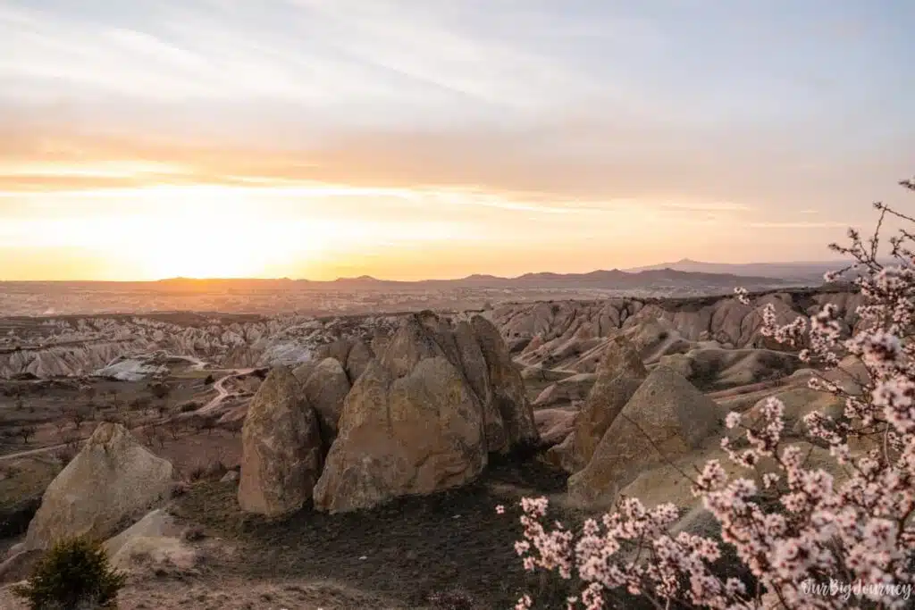 perfect sunset in Cappadocia