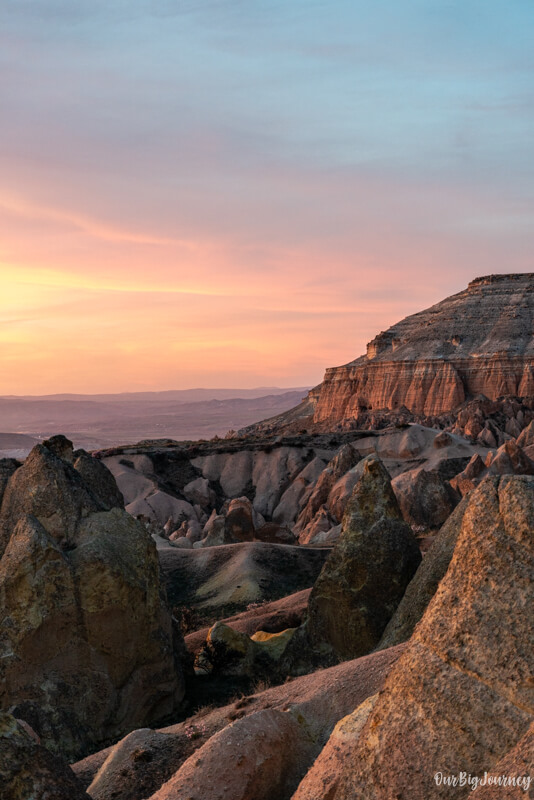colourful sunset Cappadocia 