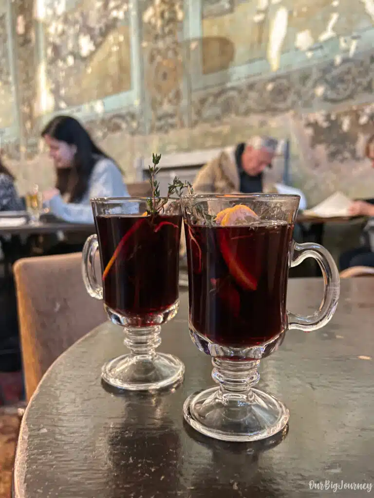 Hot mulled wine in Krakow